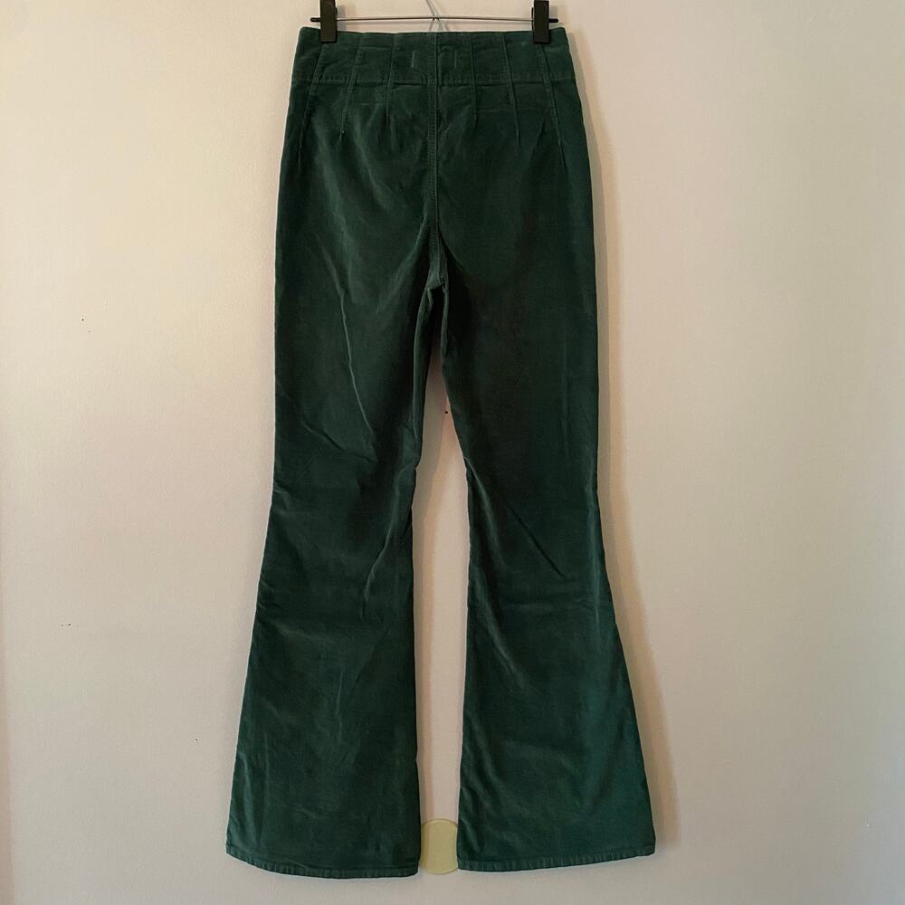 We The Free Green Corduroy Jayde High Waisted Flare Pants Boho Women's size 28 - Picture 7 of 13